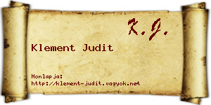 Klement Judit névjegykártya